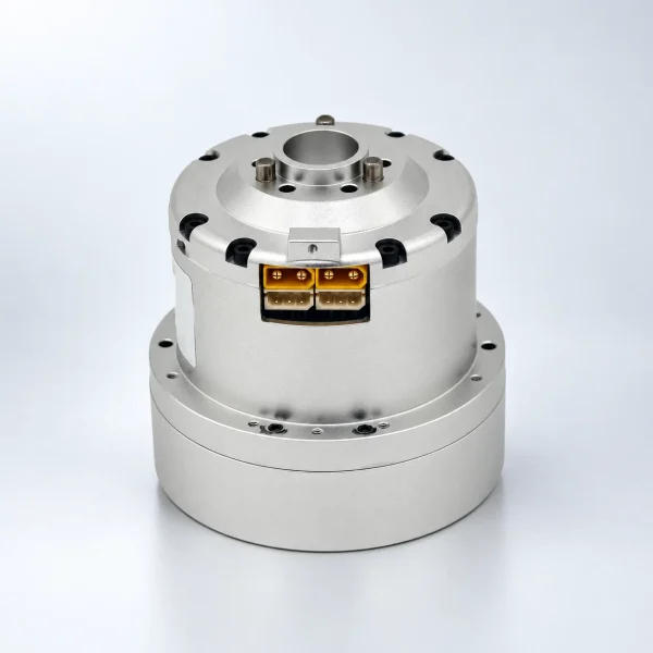 X01-010 一体化机器人关节模组，浅银灰背景产品展示图
